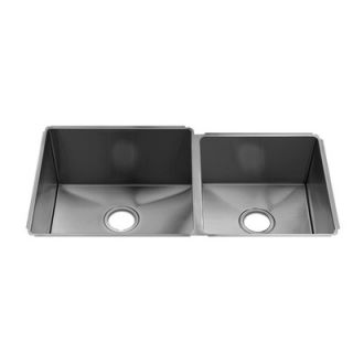 Julien J7 35 x 19.5 Undermount Stainless Steel Double Bowl Kitchen