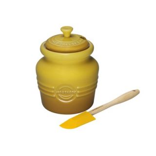 Le Creuset 20 Ounce Mustard Jar with Silicone Spreader in Dijon