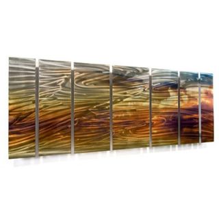  Abstract by Ash Carl Metal Wall Art in Tan   23.5 x 60   SWS00082