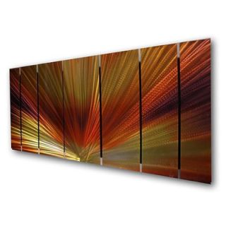  Abstract by Ash Carl Metal Wall Art in Orange   23.5 x 60