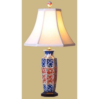 Oriental Furniture 23 Imari Vase Lamp in Blue   LMP LPDTF1011E