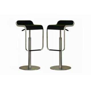 Wholesale Interiors Cinsault Low   Back Adjustable Height Barstool in