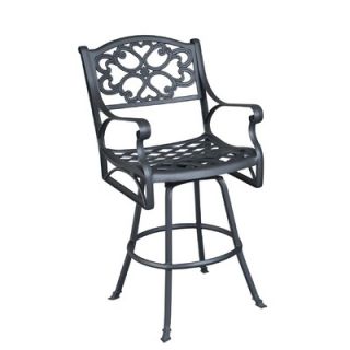 Home Styles Biscayne 28 Swivel Barstool in Antique Black   88 5555
