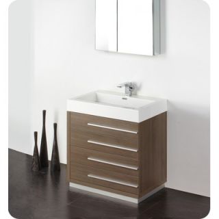 Fresca Livello 30 Modern Bathroom Vanity with Medicine Cabinet