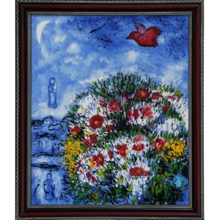  Red Bird Canvas Art by Marc Chagall Surrealism   35 X 31