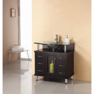 Virtu Vincente 32 Bathroom Vanity Set in Espresso