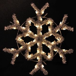 36 Hanging Garland Snowflake in Warm White