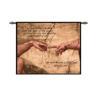 Pure Country Weavers Creation of Adam Tapestry With Words