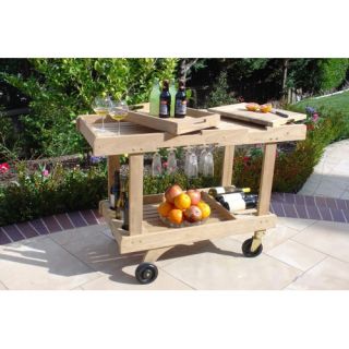 Wood Serving Cart