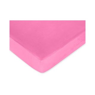 Sweet Jojo Designs Cheetah Pink Fitted Crib Sheet in Solid Pink