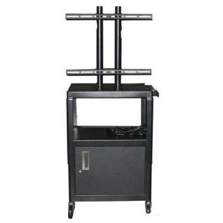  Panel Cart with Cabinet and 4 Outlets   26   42 Adjustable Height