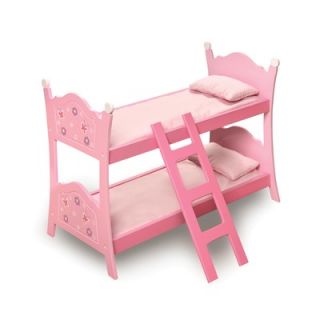 Badger Basket Blossoms and Butterflies Doll Bunk Bed with Ladder