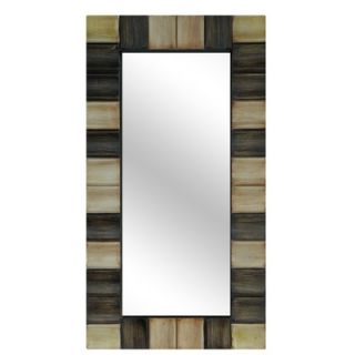 Crestview Resin Checkerboard Wall Mirror in Gold and Bronze
