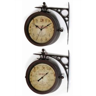 Infinity Instruments Two Sided Charleston Clock Thermometer
