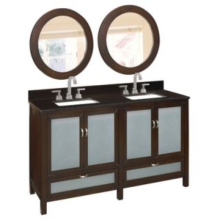 Belle Foret 60 Double Sink Bathroom Vanity in Espresso