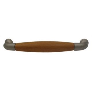 Whitehaus Collection Cabinetry Hardware Metal Handle Pull with Wood