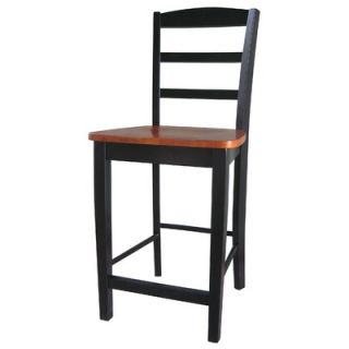 International Concepts Madrid 24 Counter Height Stool in Black