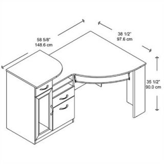 Bush Vantage Corner Desk with 2 Box Drawers   HM66615 03