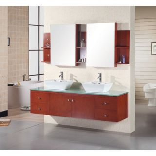 Design Element Portland 61 Double Sink Vanity Set