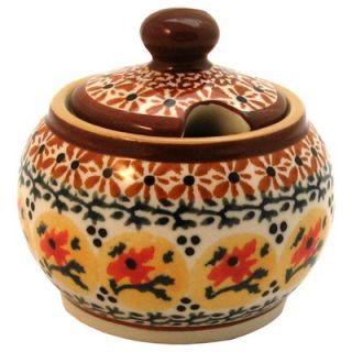 Polish Pottery 6 oz Sugar Bowl   Pattern DU70   729 DU70