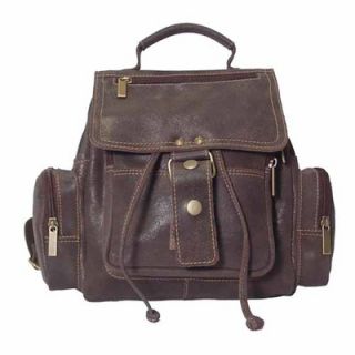 David King Mid Size Top Handle Backpack in Distressed Leather   6331