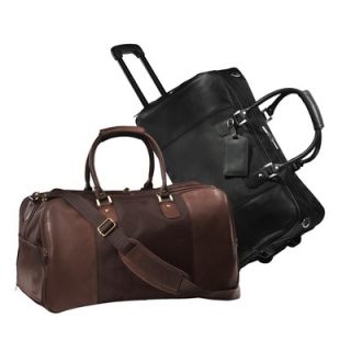 Andrew Philips 20.75 Leather 2 Wheeled Carry On Duffel