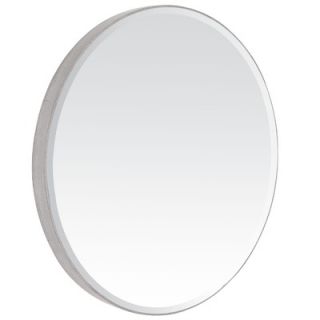 Majestic Mirror Contemporary Beveled Oval Mirror in Antique Silver