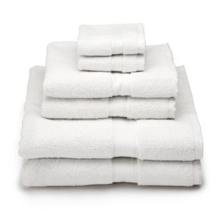 Supreme Egyptian Cotton 6 Piece Towel Set in White