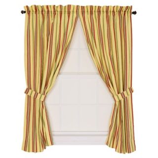 Ellis Curtain Warwick Medium Scale Stripe Tailored Panel Curtains with