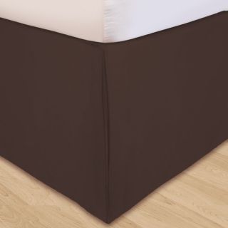 Hike Up Your Skirt Solid Microfiber Bedskirt in Chocolate