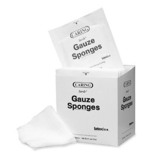 Gauze Sponges, Sterile, 3x3, 12 Ply, 80/PK, White