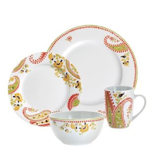 Dinnerware Paisley 16 Piece Dinnerware Set