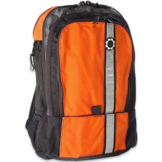 Orange Retro Stripe Backpack Diaper Bag