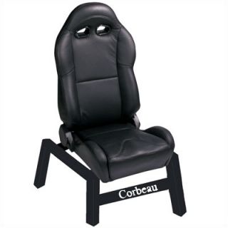 Corbeau A4 100% Black Leather Game Chair