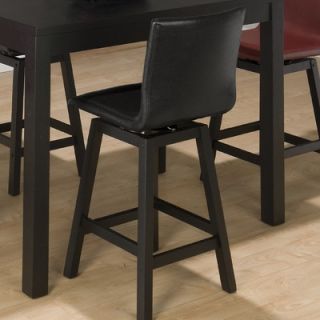 Jofran Bain Swivel Counter Height Stool in Black Faux Leather   960