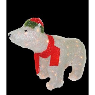  Polar Bear Posed To Walk For Santa with 100 Clear UL Lights