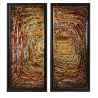 IMAX Collage Glass Wall Decor (Set of 2)   12401 2