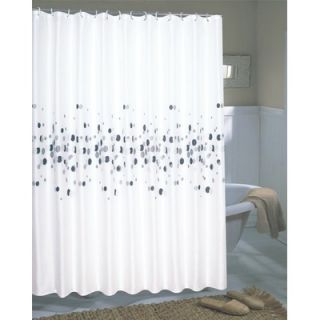  Home Fashions Dots Extra Wide Fabric Shower Curtain   SC FAB/108/DO