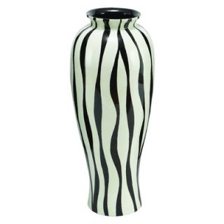 Aspire Modern Zebra Print Floral Vase