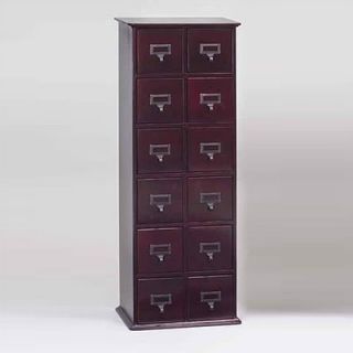 Leslie Dame Library Style 12 Drawer Multimedia Cabinet   CD 228 C
