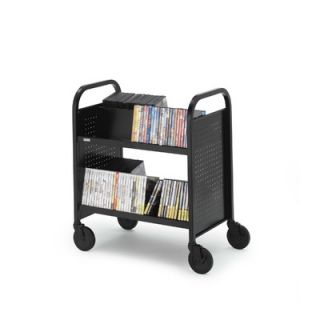 Bretford Contemporary Double Sided Booktruck with Four Slanted