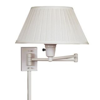Kenroy Home Simplicity Swing Arm Wall Lamp in White   30110WHWH 1