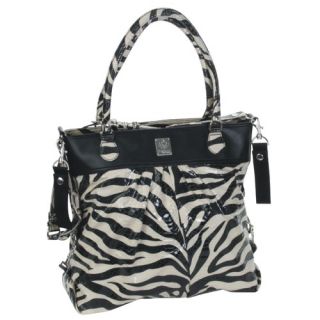 City Slick On The Wild Side Tiger Diaper Bag in Black and Cream