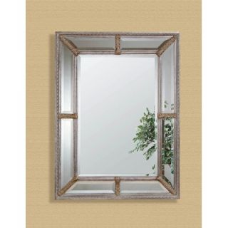 Bassett Mirror Silver Leaf Vine Bevel Wall Mirror   6357 1764