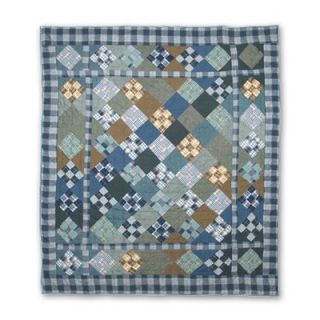 Patch Magic Chambray Nine Patch Throw Quilt