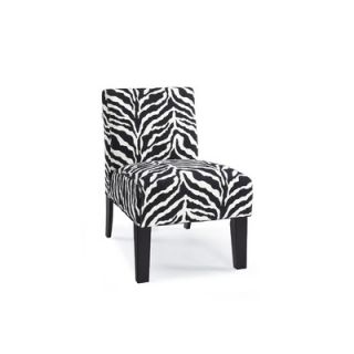 DHI Deco Zebra Fabric Slipper Chair   AC DE ZB