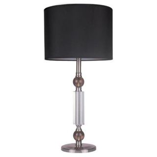  Metal Table Lamp with Night Light in Black and Chrome   M1460/123