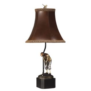 Cal Lighting Golfer Table Lamp in Antique Bronze