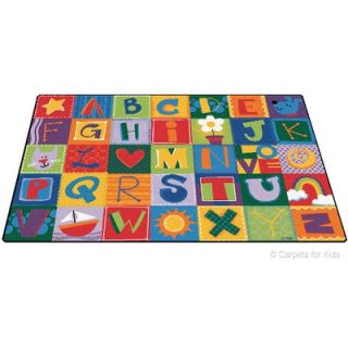 Carpets for Kids Printed Toddler Alphabet Blocks Kids Rug