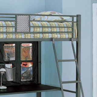 Powell Monster Bedroom Twin Study Bunk Bed with Desk and Built In
